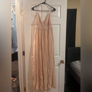 Nude maxi dress
